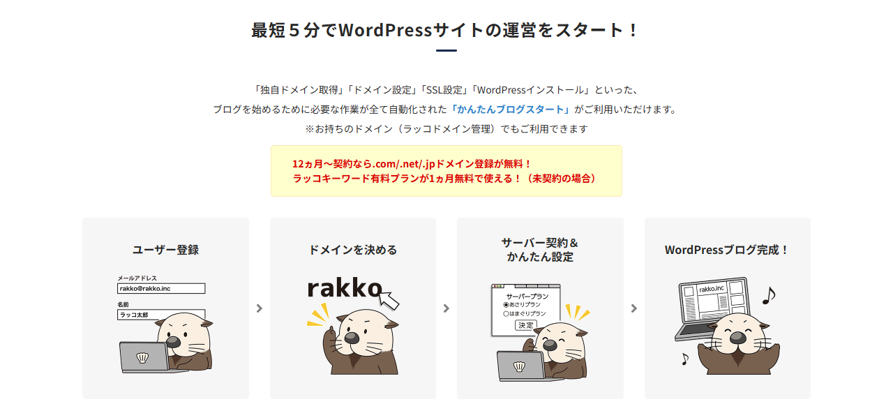 かんたんブログスタートの手順